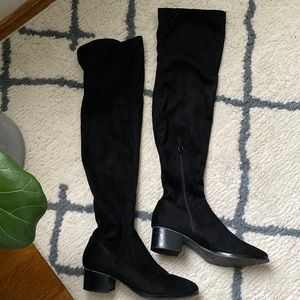 Tahari Corbin microsuede knee high boots